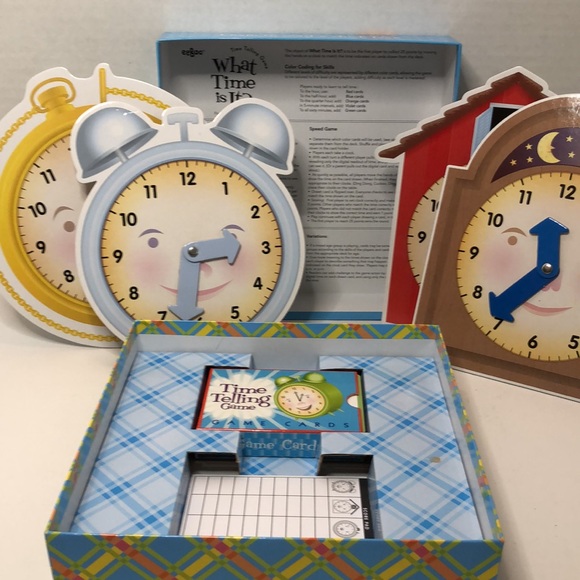 eeBoo Corporation Time Telling Game Learn to read a Clock Home School ages 5+ - Picture 3 of 4